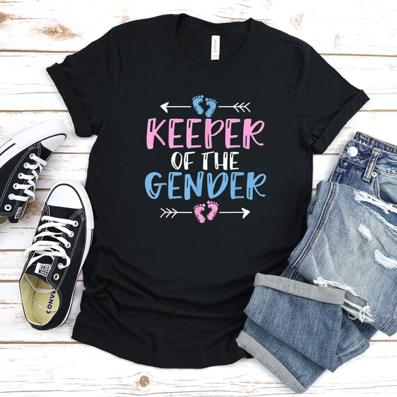 Gender Reveal Shirt Keeper of the Gender Gift Gender Reveal | Etsy