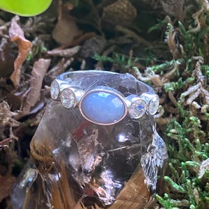 Anel de Ágata Azul de Ellensburg