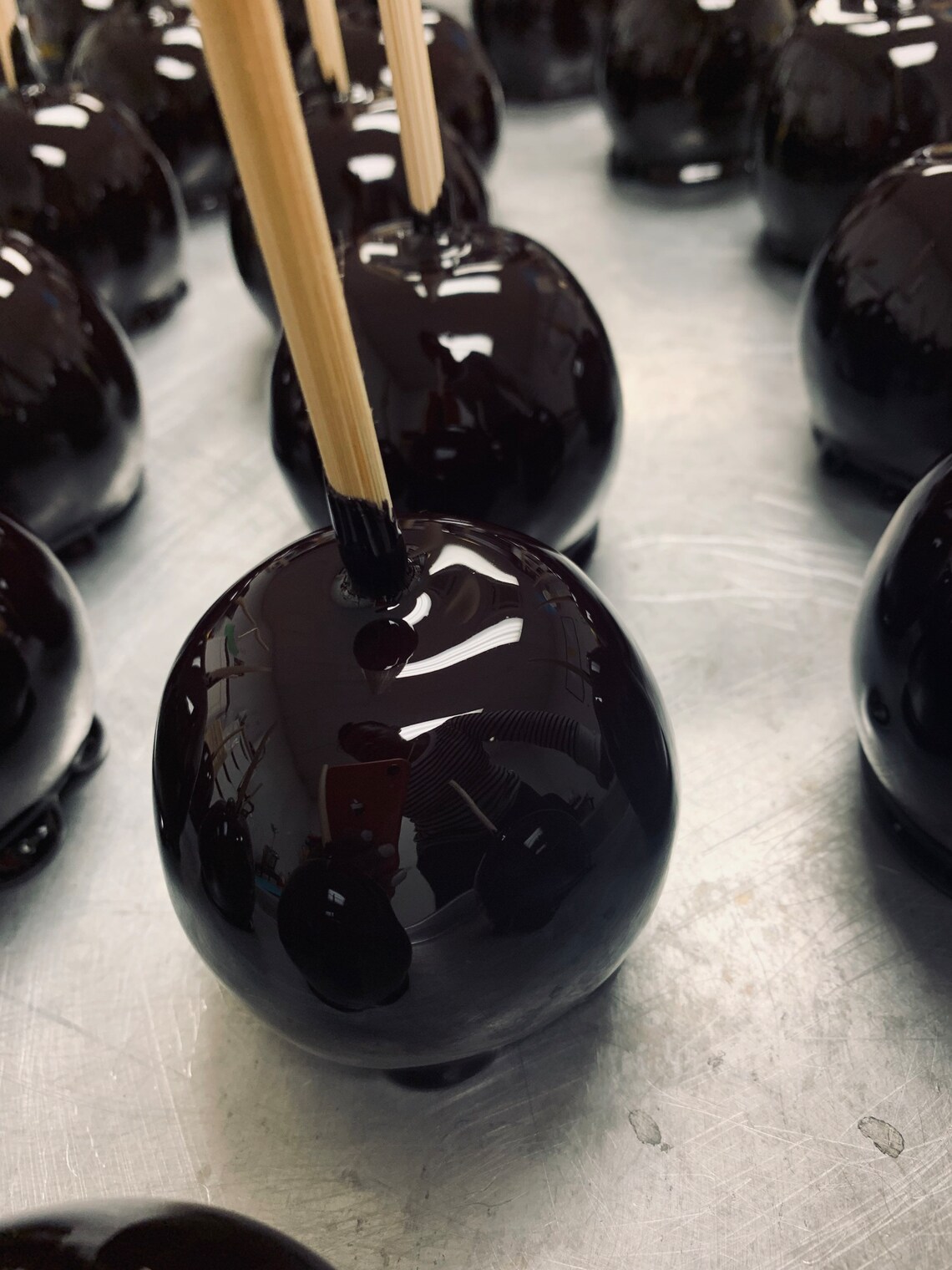Black Hard Candy Apples 1 Dozen Etsy