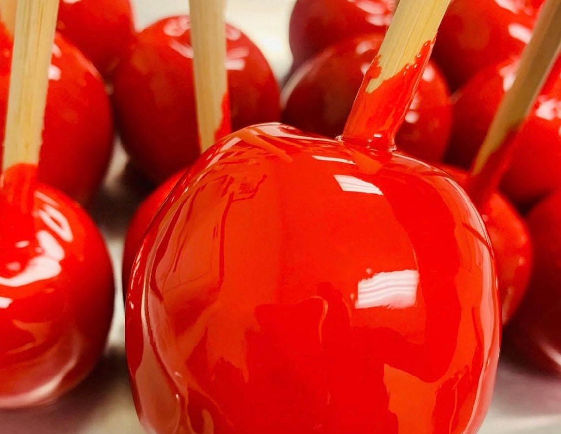 Red Hard Candy Apples 1 Dozen Etsy