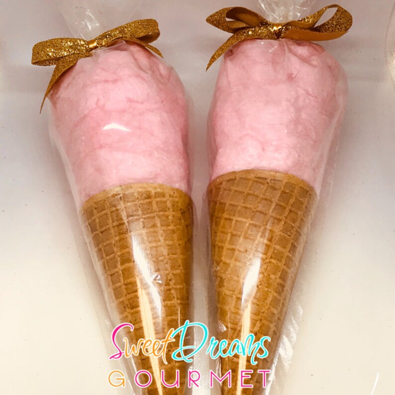 Cotton Candy Ice Cream Cone Favors Many Colors Available Etsy