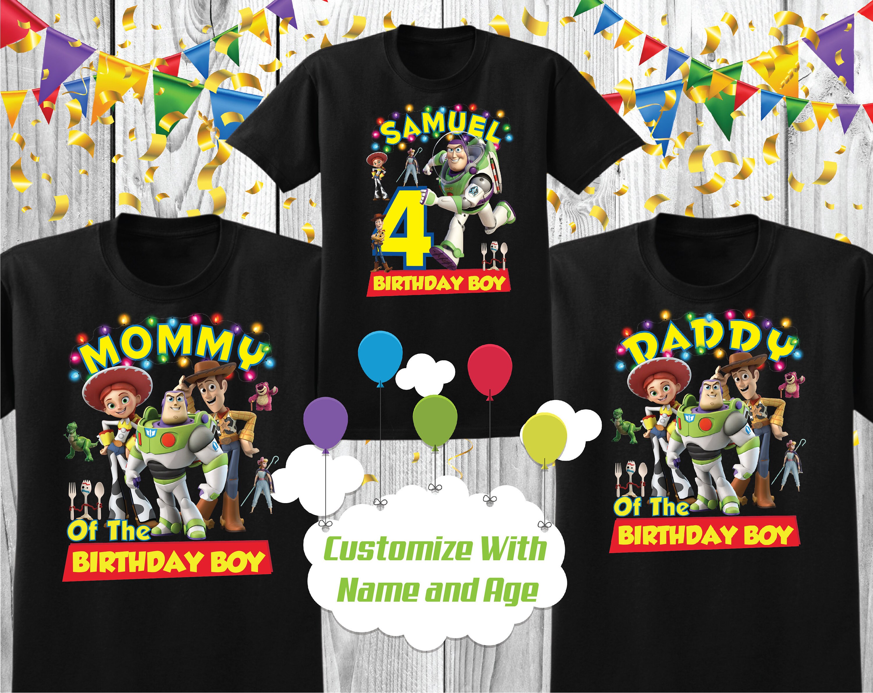 toy story party shirts