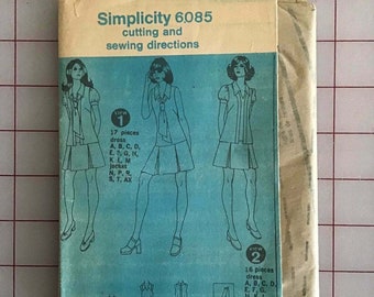 Simplicity 6085 UNCUT Vintage Womens Dress Jacket Sewing Pattern