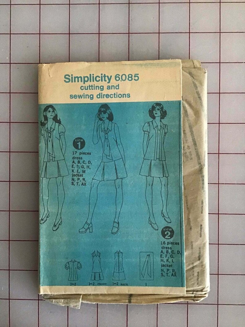 Simplicity 6085 UNCUT Vintage Womens Dress Jacket Sewing Pattern