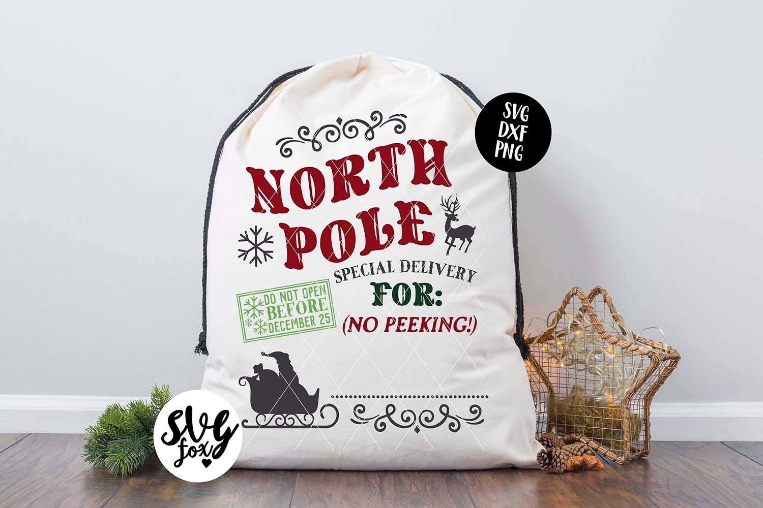 CHRISTMAS Santa Sack Svg BUNDLE Svg Dxf Png Christmas Bag | Etsy