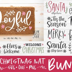 DIGITAL FILES - svg, dxf, png Christmas Welcome Mat Bundle, Christmas porch bundle, home decor, doormat, christmas rug bundle, farmhouse