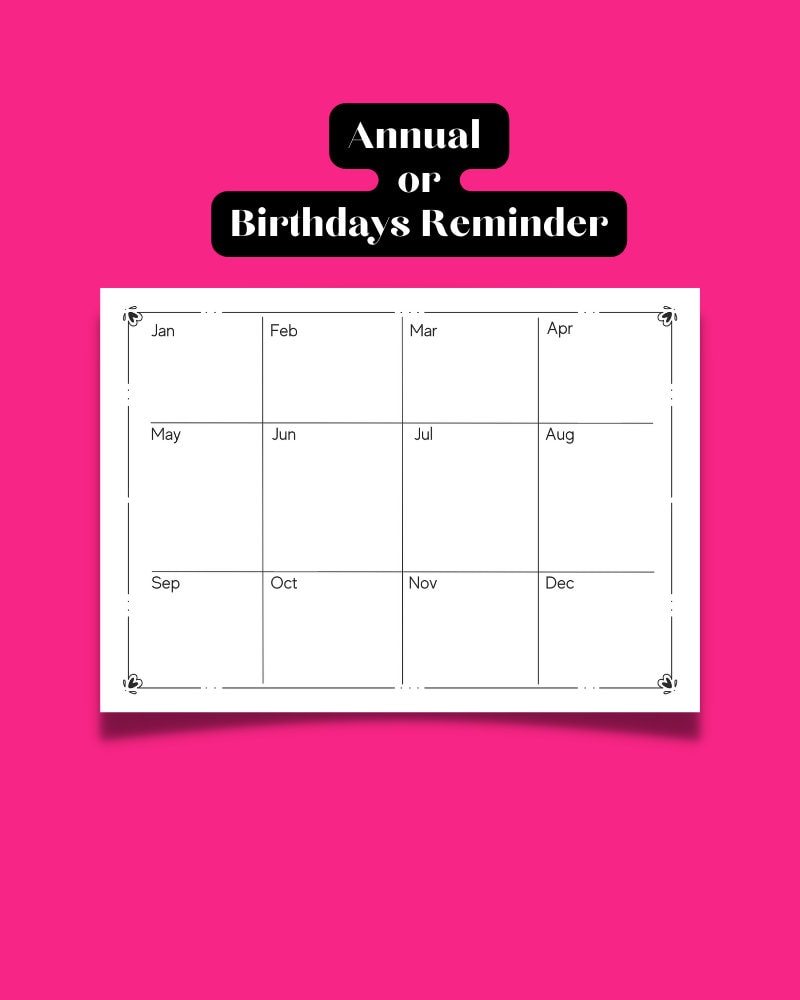 Blank Printable Calendar, 8.5 X 11 Size, Undated, Horizontal Etsy