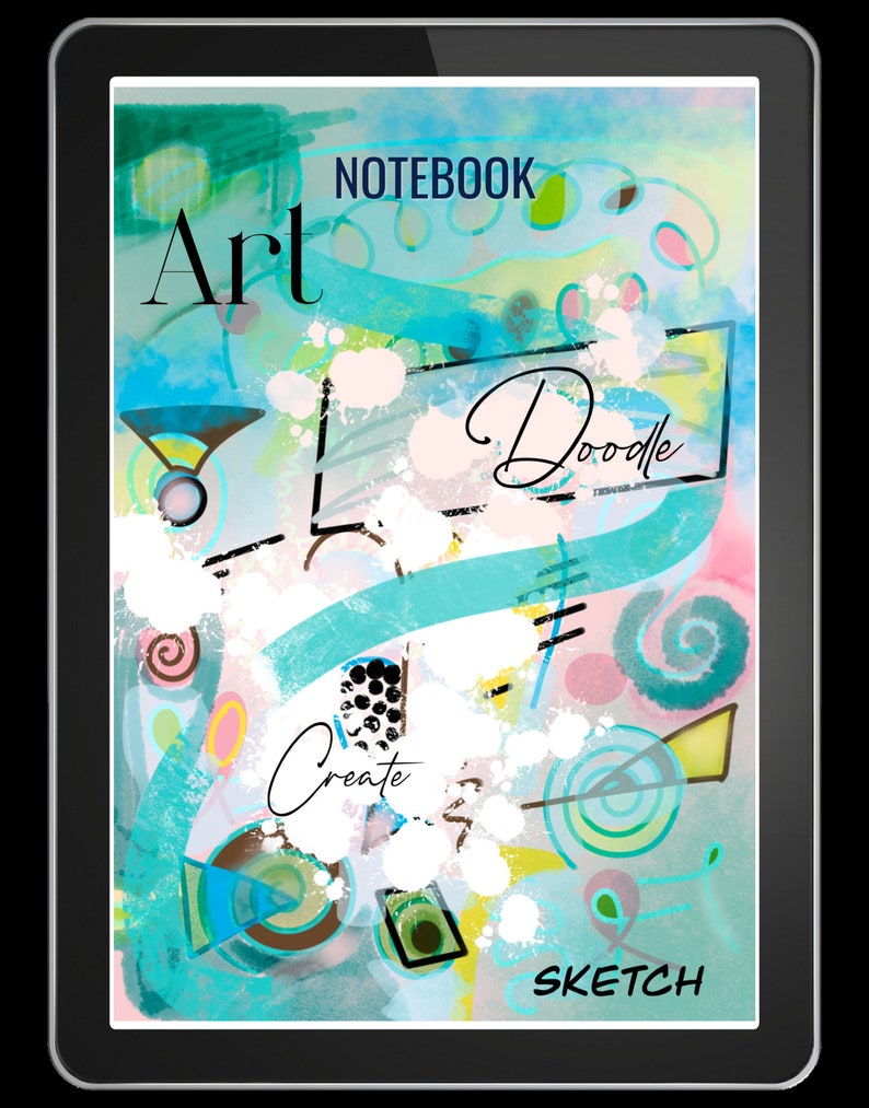 10 Notebook art doodle covers for your GoodNotes Digital Planner.