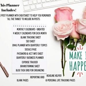 2023 Blog Planner Blogging Planner Undated Blog Post Planner, GoodNotes, iPad Business Planner Content Planner Weekly Meal Planner image 7