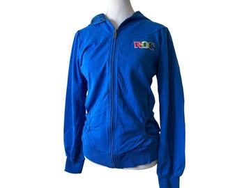 Felpa con cappuccio e zip intera Rocawear Royal Blue Printer