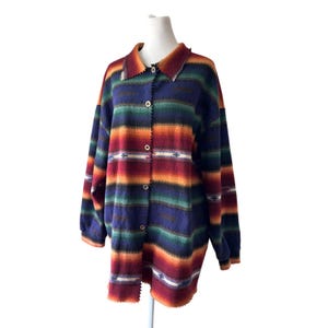 Vintage Y2K Moda Int'l Leichte Jacke mit mehrfarbiger Knopfleiste