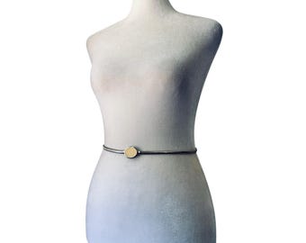 Cintura elastica vintage anni '80 color argento