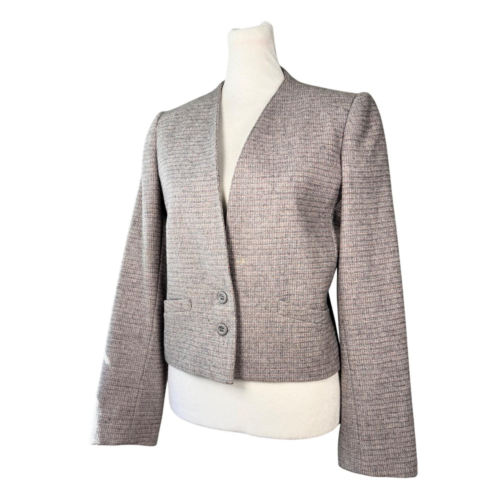 Collarless Wool Coat - Etsy
