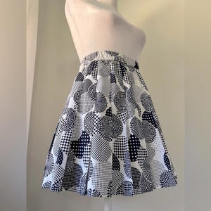 Vintage ‘70s Lily’s of Beverly Hills Black & White Pleated Athletic Mini Skirt