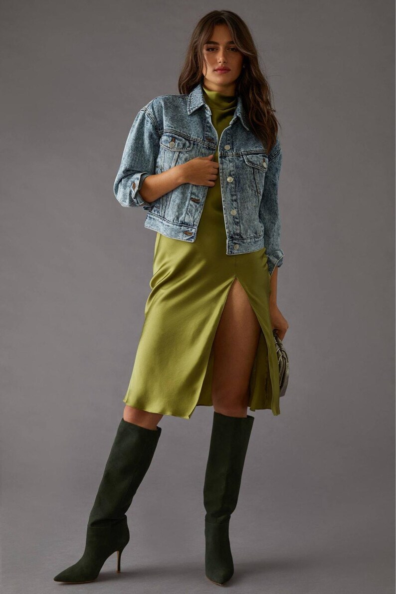Anthropologie Aves Les Filles cropped denim truckerjack afbeelding 3