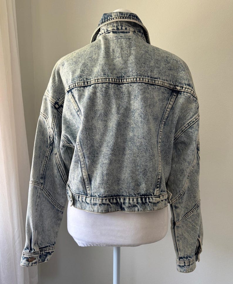 Anthropologie Aves Les Filles cropped denim truckerjack afbeelding 10
