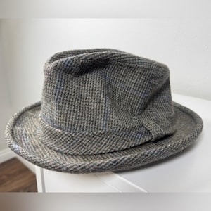 Vintage 80-tals Pendleton 100 % ull grå unisex fedora