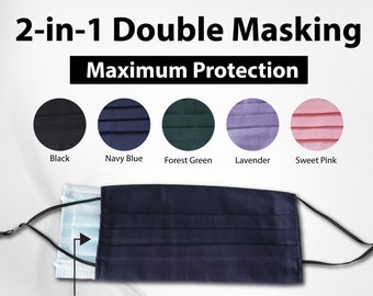 Double Masking - Max. Protection 2-in-1 Mask – face mask with filter pocket fits standard disposable masks