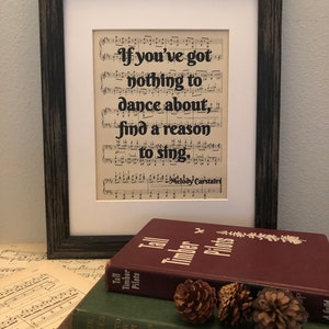 Antique sheet music with MUSIC QUOTE - genuine vintage 1925 Sheet Music Book Page Print - music lover wall art gift - 8.5x11” PRINT only