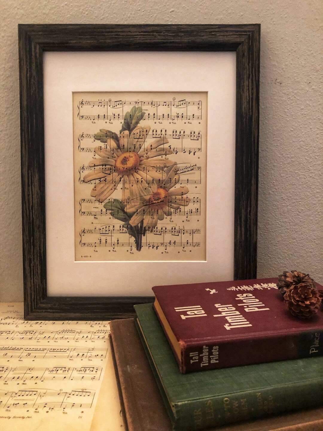 Antique Sheet Music DAISY - Vintage 1925 Sheet Music Book Page Print ...
