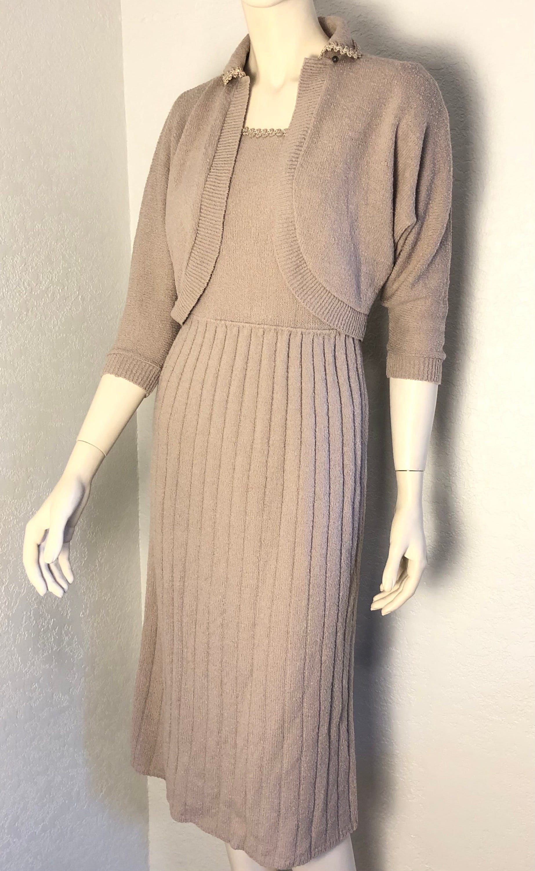 Wool Knit Dress 40s - Etsy Canada