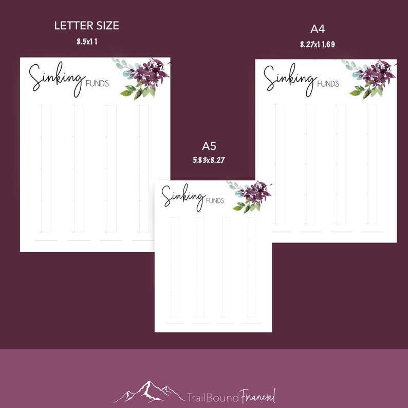 PRINTABLE Budget Binder Savings Tracker Sinking Funds Planner | Etsy