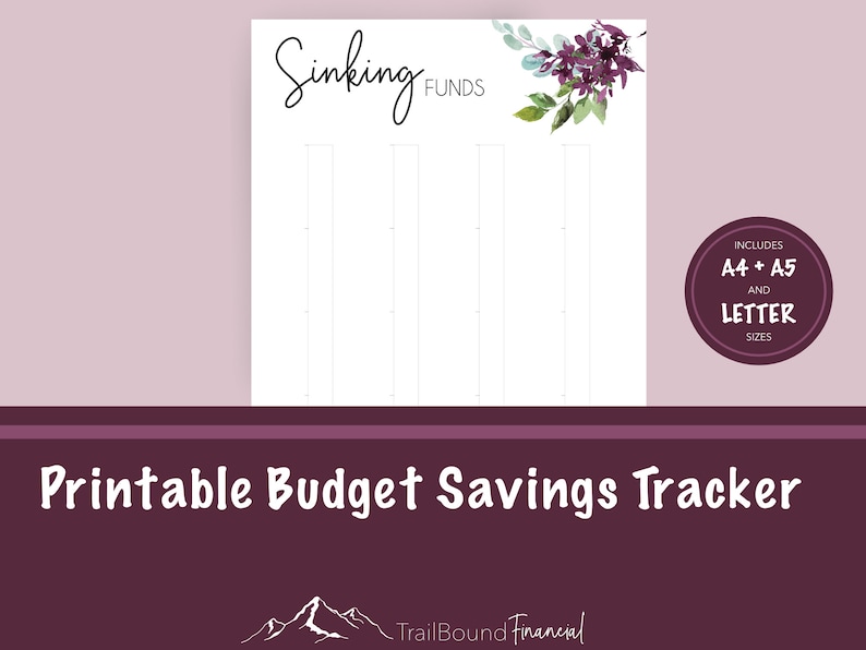 PRINTABLE Budget Binder Savings Tracker Sinking Funds Planner Expense ...