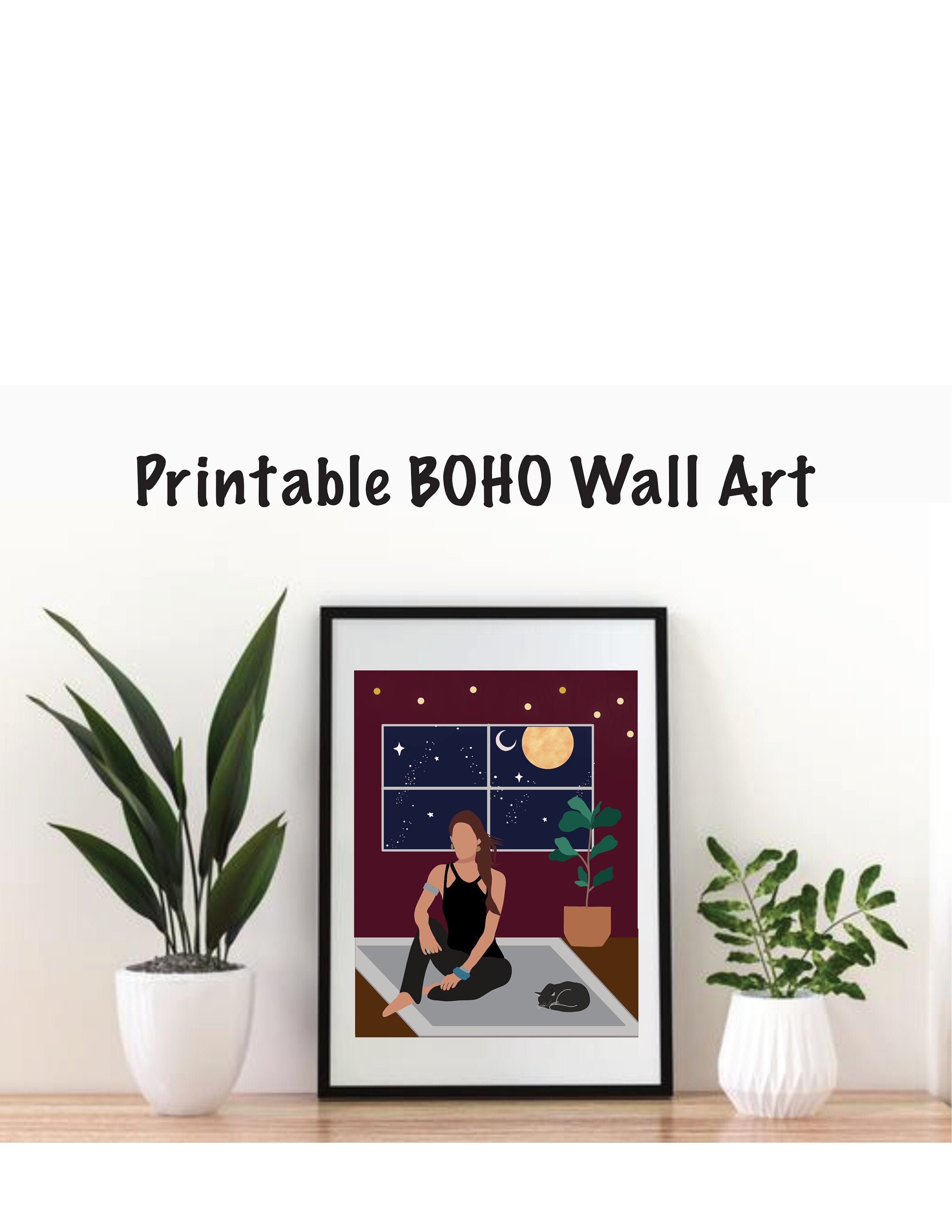 PRINTABLE BOHO Wall Art Decor Office Cubicle Wall Art Vision Etsy