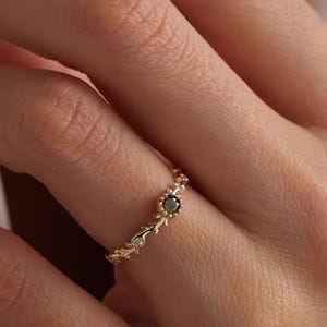 14k Solid Gold 3mm Peridot Ring, Solid Gold, Engagement Rings for Women, Solitaire Peridot Gemstone Band, Handmade Jewelry,Mother&#39;s Day Gift