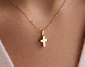 Gold Kreuz Urne HalsketteMemorial Schmuck Feuerbestattung Halskette Asche Anhänger Andenken Halskette Sympathie Geschenk