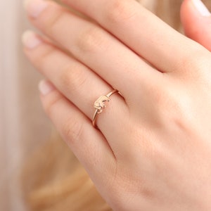 14K 18K Gold Elefantenring / handgefertigter Goldelefantenring / Goldelefantenring Erhältlich in Gold, Roségold und Weißgold
