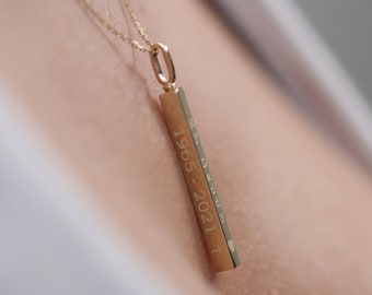 Cube Urn Pendant Necklace Vermeil Gold 