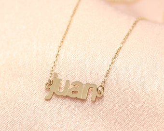 14k 18k Solid Gold Name Necklace / Handmade Solid Gold Name Necklace Available in 14k Gold, Rose Gold and White Gold