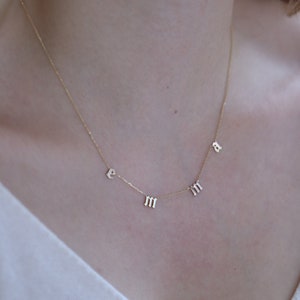 Colar com nome inicial em ouro 14k e 18k / Colar com nome em letras feito à mão Disponível em ouro 14k, ouro rosa e ouro branco