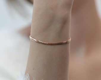 14k Gold Snake Chain Bracelet or Anklet /Handmade Snake Chain Bracelet or Anklet Available in Gold and White Gold