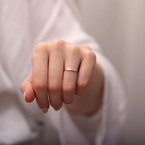 10k 14k 18k Baguette Diamond Wedding Ring /Handmade Seven Baguette Diamond Ring/Baguette Diamond Ring available in Gold,Rose Gold,White Gold