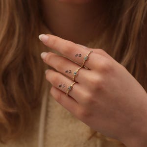 Handmade Gold Enamel Evil Eye Ring / 14k & 18k Evil Eye Ring / Evil Eye Ring Available in Gold, Rose and White Gold 画像 1