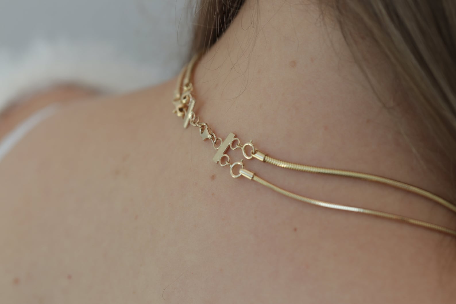 14k 18k Gold Layered Necklace Spacer Clasp Detangles Etsy