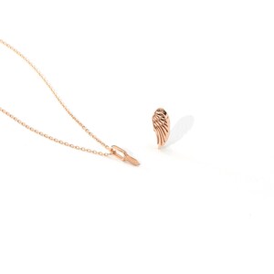 14K Solid Gold Angel Wing Urn Necklace for Ashes - Personalized Cremation Pendant - Angel Wings Memorial Jewelry for Loss of Loved One image 7