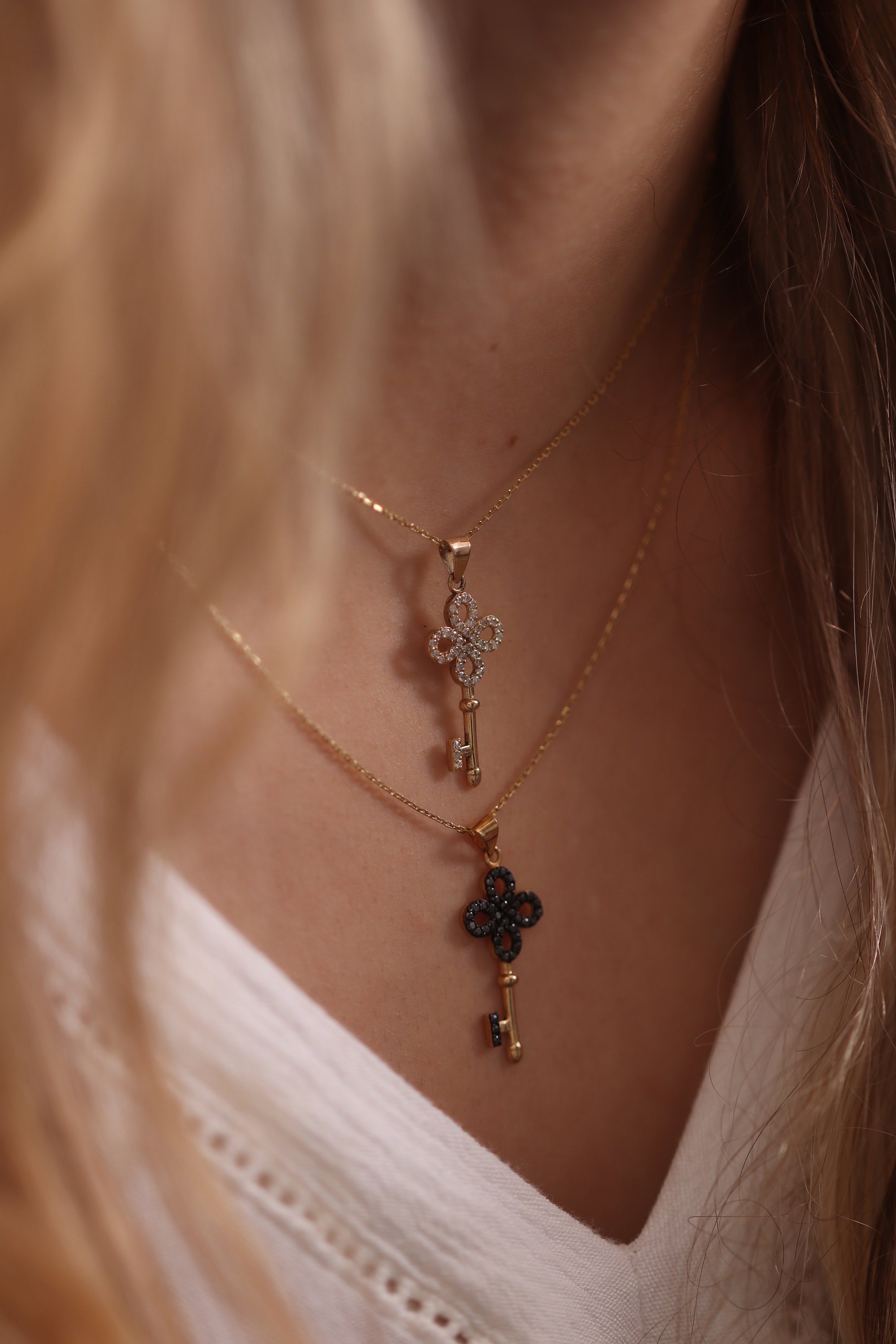 Chanel shop key necklace