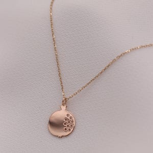 14k Gold Pomegranate Necklace / Handmade Pomegranate Necklace / Pomegranate Necklace Available in Gold, Rose Gold, White Gold