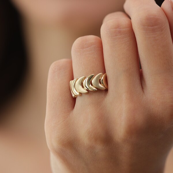 Gold Plated Moon Ring main image 0