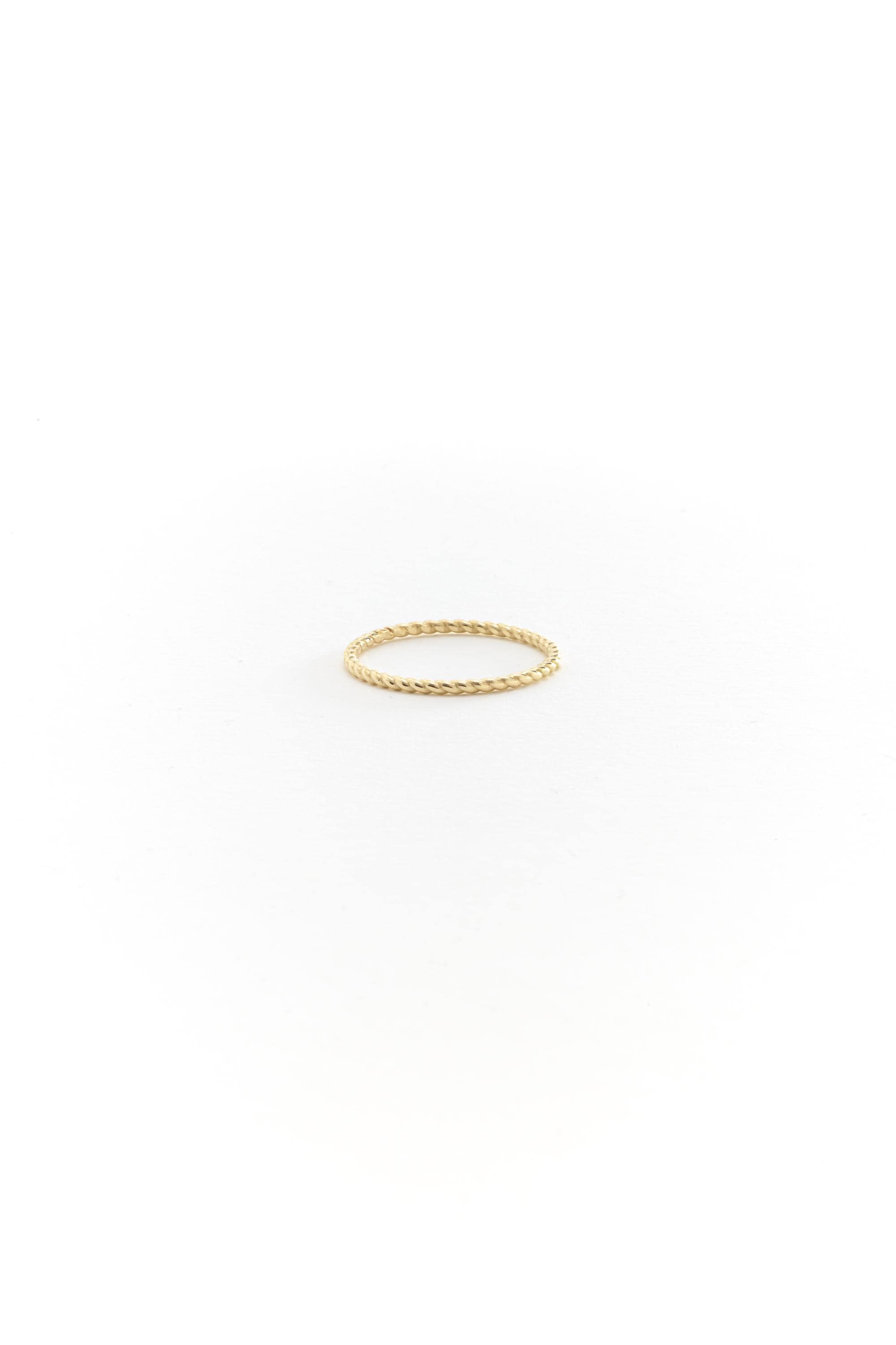 14K Gold Rope Ring 1.2MM, Solid Gold Wedding Band, Twisted Rope Ring ...