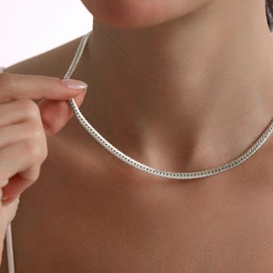 14k Gold Snake Necklace / Handmade Gold Snake Layered Necklace / Gold Snake Chain Available in Gold and White Gold image 3