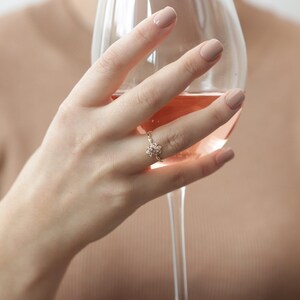 14k & 18k Oval Natural Morganite Ring / Handmade Morganite With Diamond Ring / Minimalist Ring Available in Gold, Rose Gold, White Gold