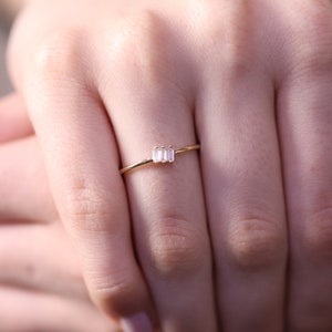 Baguette Diamond Ring / Hand-made Baguette Diamond Ring / Diamond Ring / Baguette Diamond Wedding Ring
