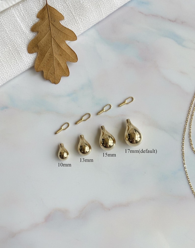 14K Solid Gold Tear Drop Urn Necklace for Ashes, Personalized Cremation Jewelry, Minimalist Memorial Pendant for Loss of Loved One 画像 2