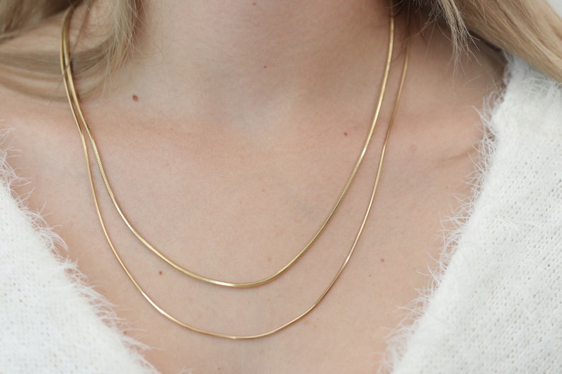 14k 18k Gold Layered Necklace Spacer Clasp Detangles Etsy