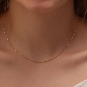 14k Gold Singapore Chain / Handmade Layered Necklace / Gold Singapore Chain Available in Gold, Rose Gold, White Gold