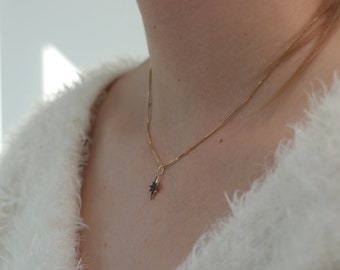 14k Gold North Star Necklace Handmade Gold North Star Necklace